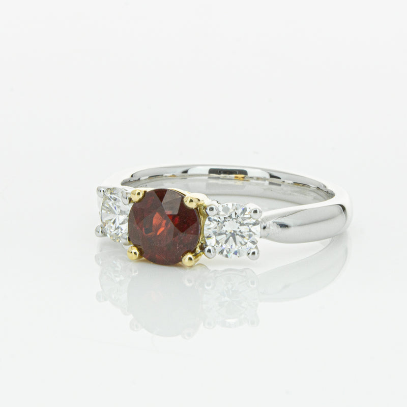 18ct White Gold 1.35ct Ruby & Diamond Ring-Ring-Walker & Hall