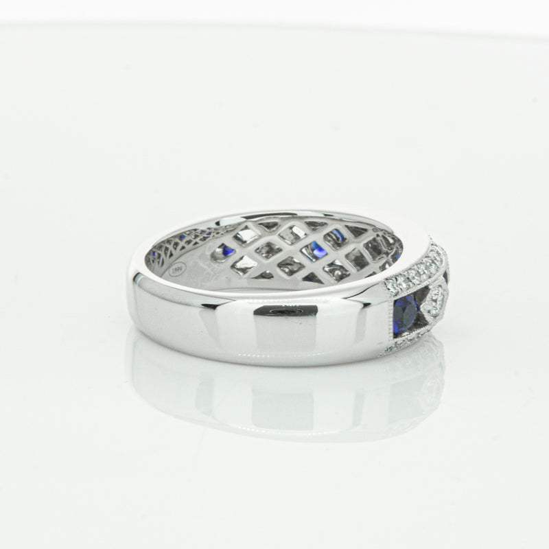 18ct White Gold Sapphire & Diamond Cecelia Ring-Ring-Walker & Hall
