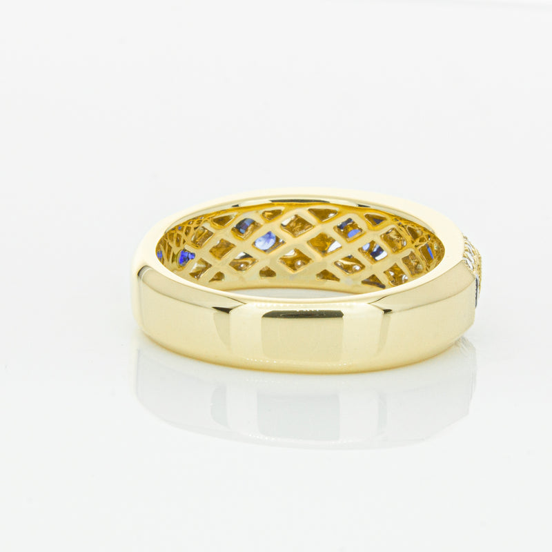 18ct Yellow Gold Sapphire & Diamond Cecelia Ring-Ring-Walker & Hall