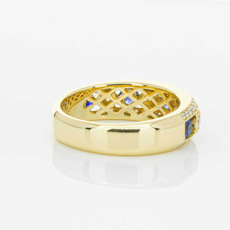 18ct Yellow Gold Sapphire & Diamond Cecelia Ring-Ring-Walker & Hall