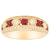 18ct Yellow Gold Ruby & Diamond Cecelia Ring-Ring-Walker & Hall