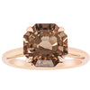 18ct Rose Gold Smoky Quartz Octavia Ring-Ring-Walker & Hall