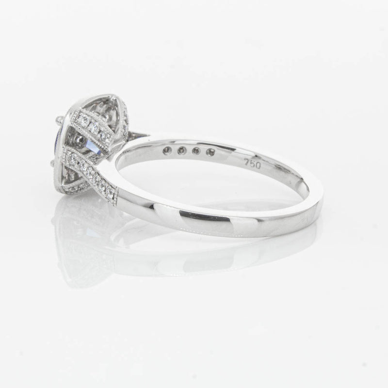 18ct White Gold .92ct Sapphire & Diamond Aurora Ring-Ring-Walker & Hall