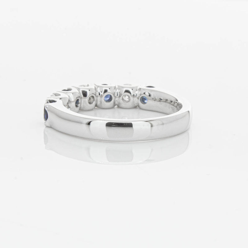 18ct White Gold .76ct Sapphire & Diamond Rialto Ring-Ring-Walker & Hall