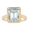 18ct Yellow Gold 3.16ct Aquamarine & Diamond Empire Ring-Ring-Walker & Hall