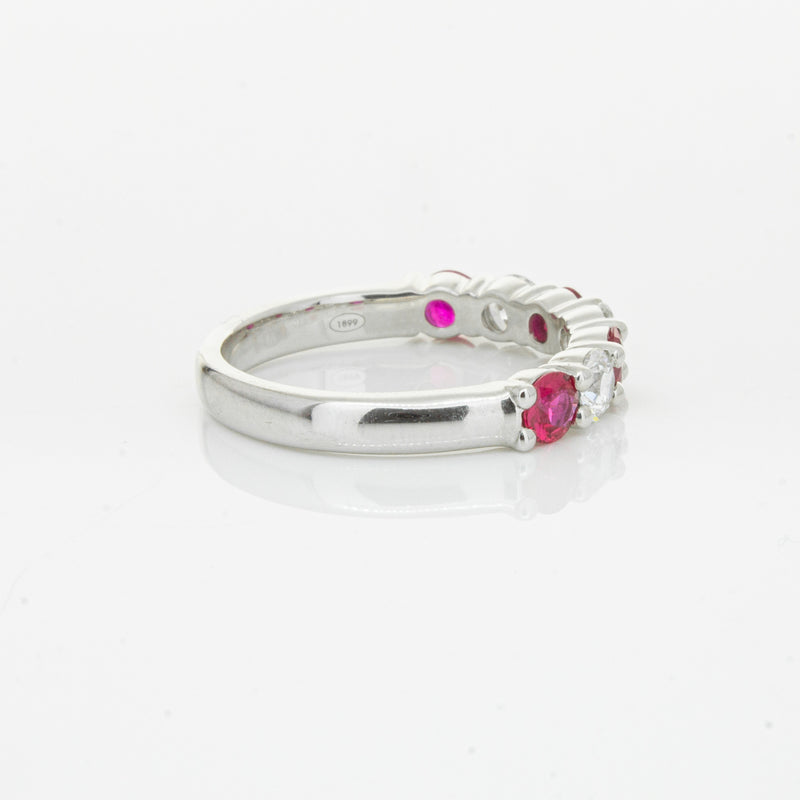 18ct White Gold .71ct Ruby & Diamond Panorama Ring-Ring-Walker & Hall