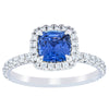 18ct White Gold 1.28ct Sapphire & Diamond Ring-Ring-Walker & Hall