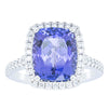 18ct White Gold Tanzanite & Diamond Sierra Ring-Ring-Walker & Hall