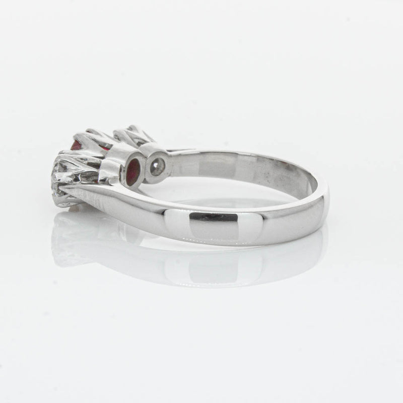 Deja Vu Platinum 1.01ct Ruby & Diamond Ring-Ring-Walker & Hall