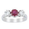 Deja Vu Platinum 1.01ct Ruby & Diamond Ring-Ring-Walker & Hall