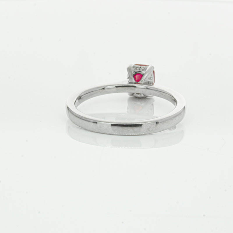 18ct White Gold 1.15ct Ruby & Diamond Ring-Ring-Walker & Hall
