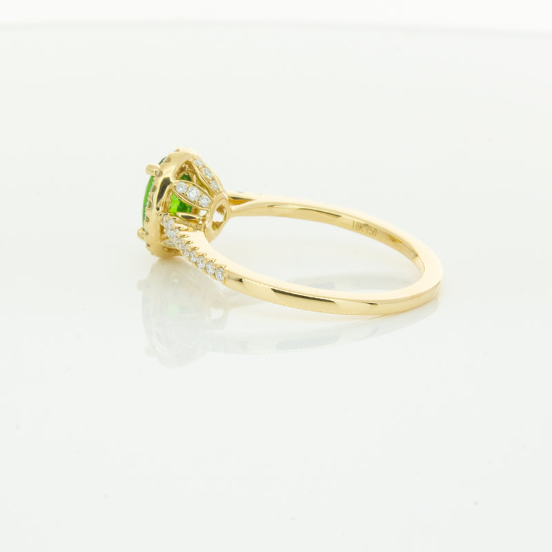 18ct Yellow Gold .94ct Tsavorite & Diamond Mini Sierra Ring-Ring-Walker & Hall