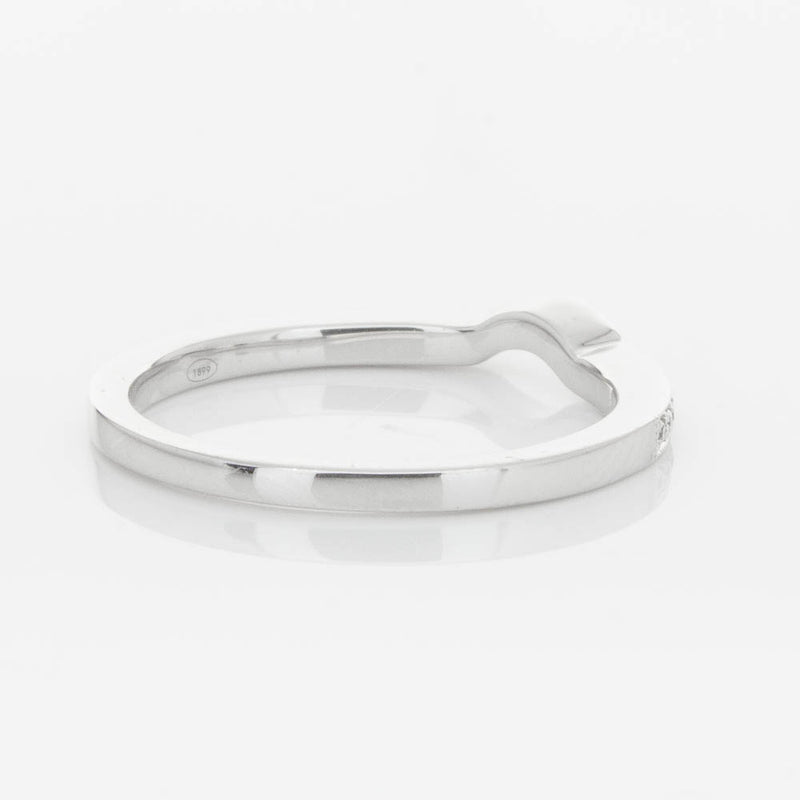 18ct White Gold .08ct Diamond Eiffel Band-Ring-Walker & Hall