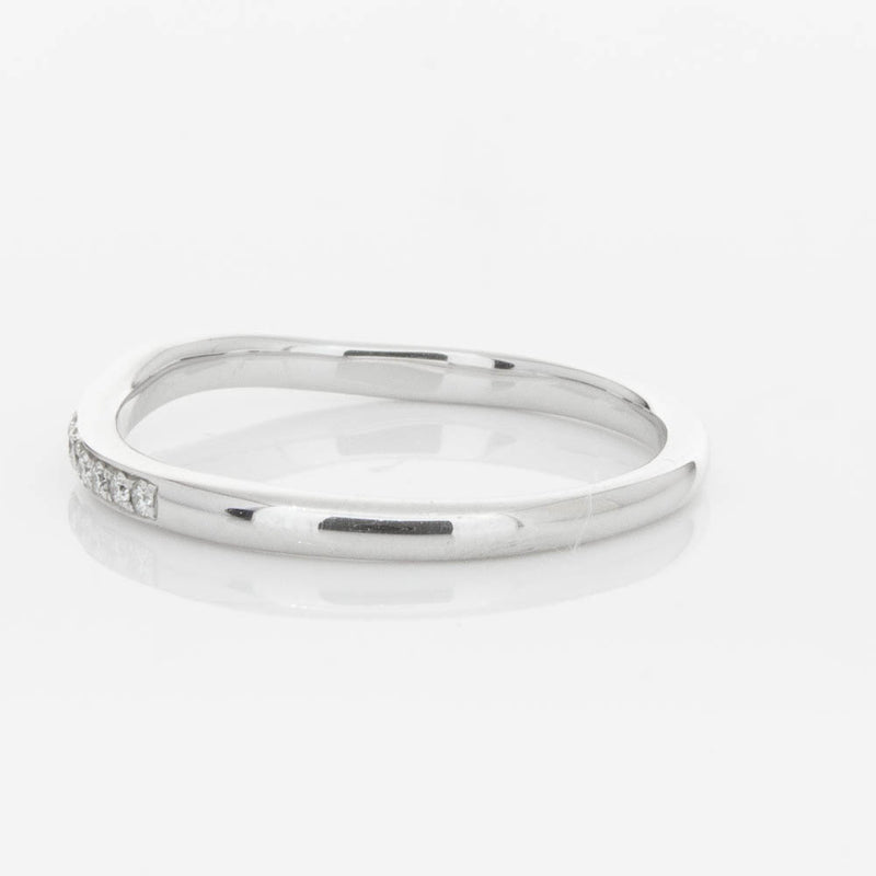 18ct White Gold .15ct Diamond Grace Band-Ring-Walker & Hall