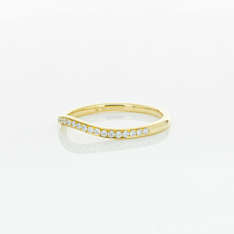 18ct Yellow Gold .15ct Diamond Grace Band-Ring-Walker & Hall