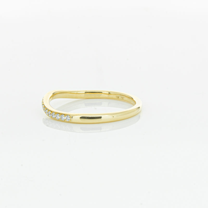 18ct Yellow Gold .15ct Diamond Grace Band-Ring-Walker & Hall