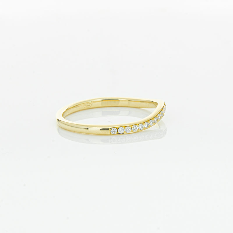 18ct Yellow Gold .15ct Diamond Grace Band-Ring-Walker & Hall