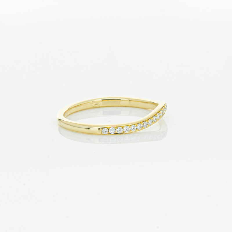 18ct Yellow Gold .15ct Diamond Grace Band-Ring-Walker & Hall
