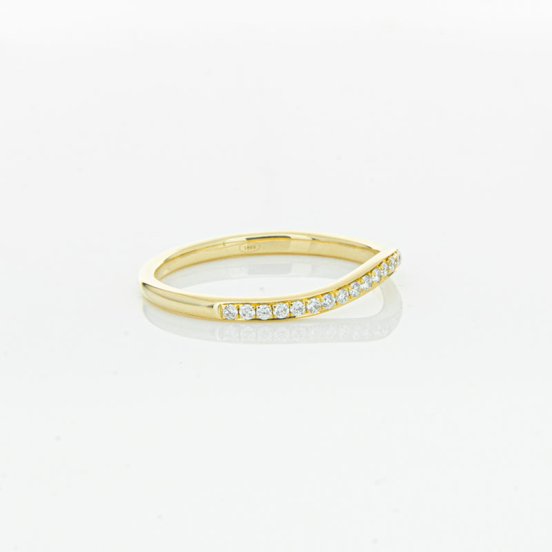18ct Yellow Gold .15ct Diamond Grace Band-Ring-Walker & Hall