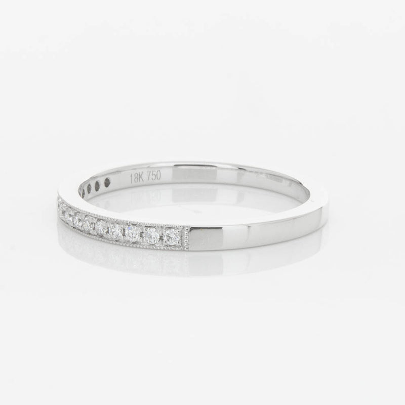 18ct White Gold .12ct Diamond Aurora Band-Ring-Walker & Hall