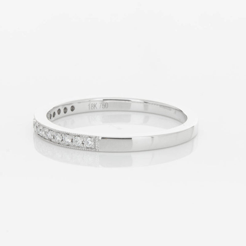 18ct White Gold .12ct Diamond Aurora Band-Ring-Walker & Hall