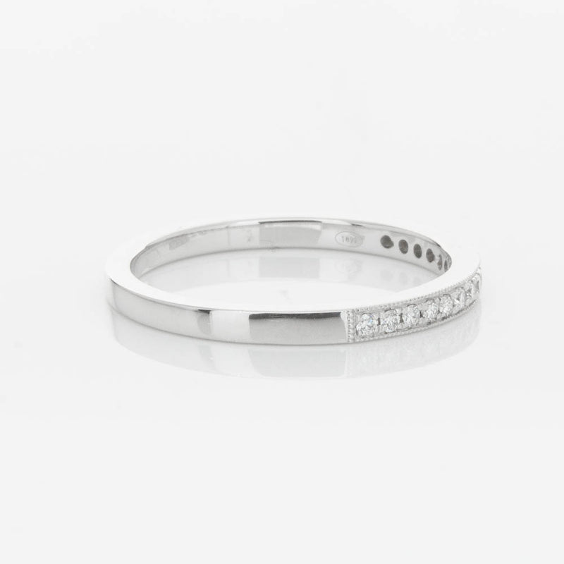 18ct White Gold .12ct Diamond Aurora Band-Ring-Walker & Hall