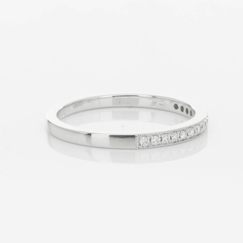 18ct White Gold .12ct Diamond Aurora Band-Ring-Walker & Hall