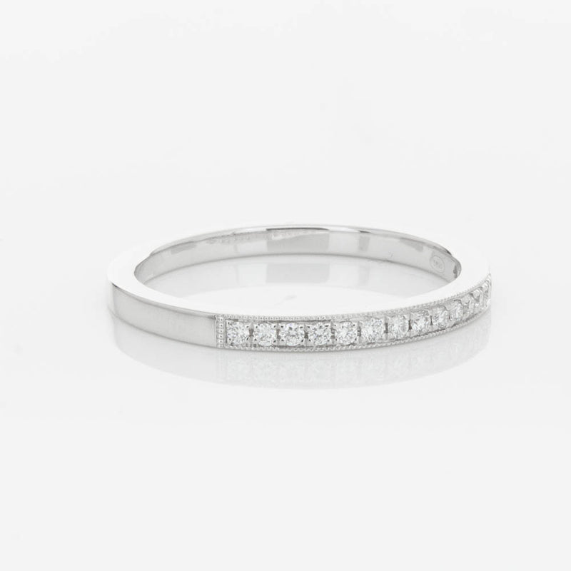 18ct White Gold .12ct Diamond Aurora Band-Ring-Walker & Hall