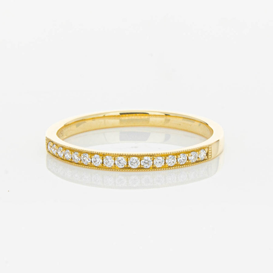 18ct Yellow Gold .12ct Diamond Aurora Band-Ring-Walker & Hall