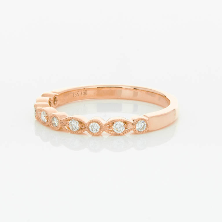 18ct Rose Gold Diamond Aura Ring-Ring-Walker & Hall
