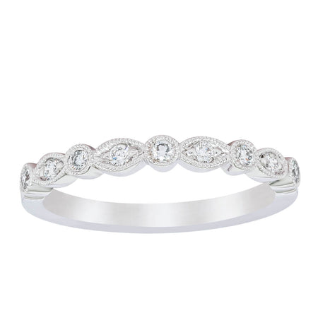 18ct White Gold Diamond Aura Ring-Ring-Walker & Hall