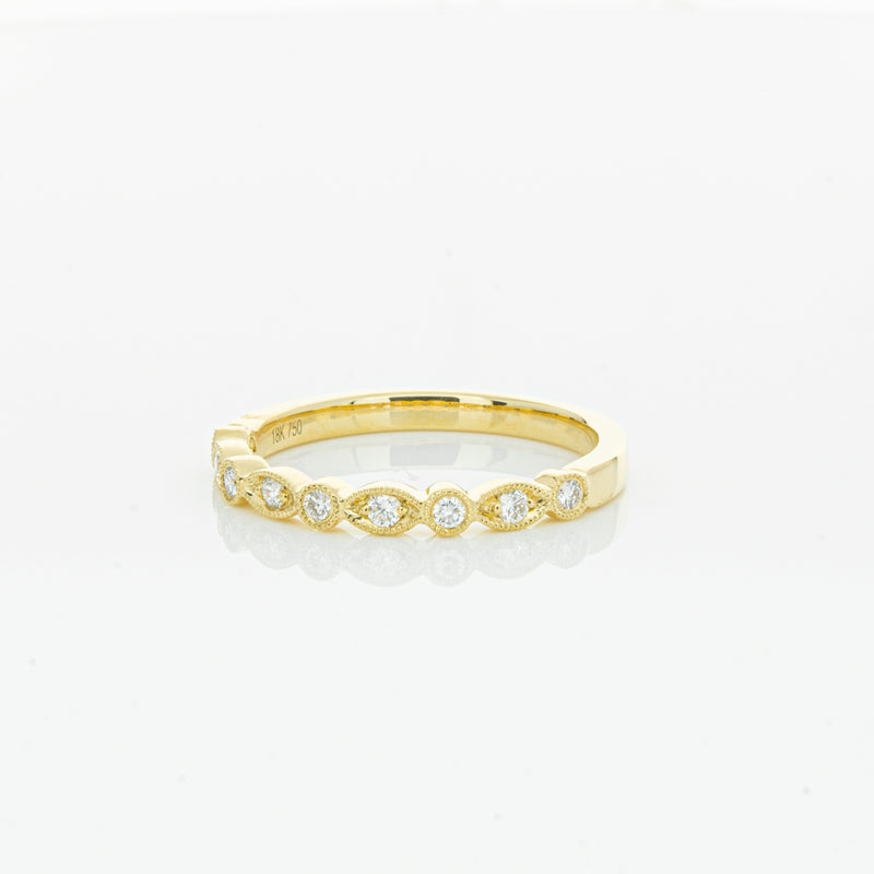 18ct Yellow Gold Diamond Aura Ring-Ring-Walker & Hall