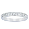 18ct White Gold .50ct Princess Cut Diamond Band-Ring-Walker & Hall