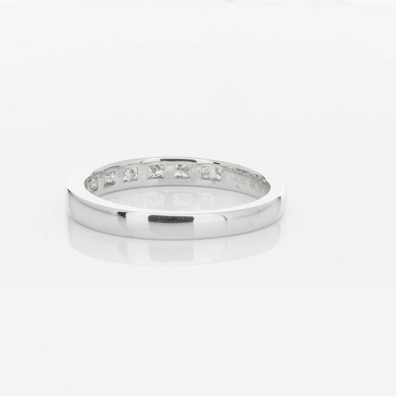 18ct White Gold .50ct Princess Cut Diamond Band-Ring-Walker & Hall