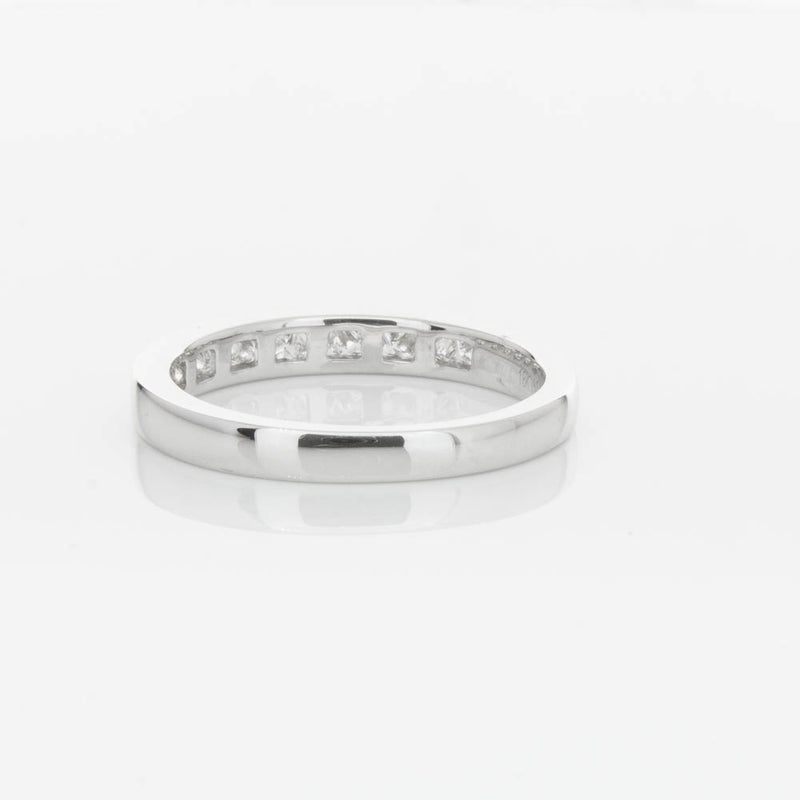 18ct White Gold .50ct Princess Cut Diamond Band-Ring-Walker & Hall