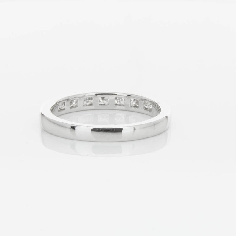 18ct White Gold .50ct Princess Cut Diamond Band-Ring-Walker & Hall