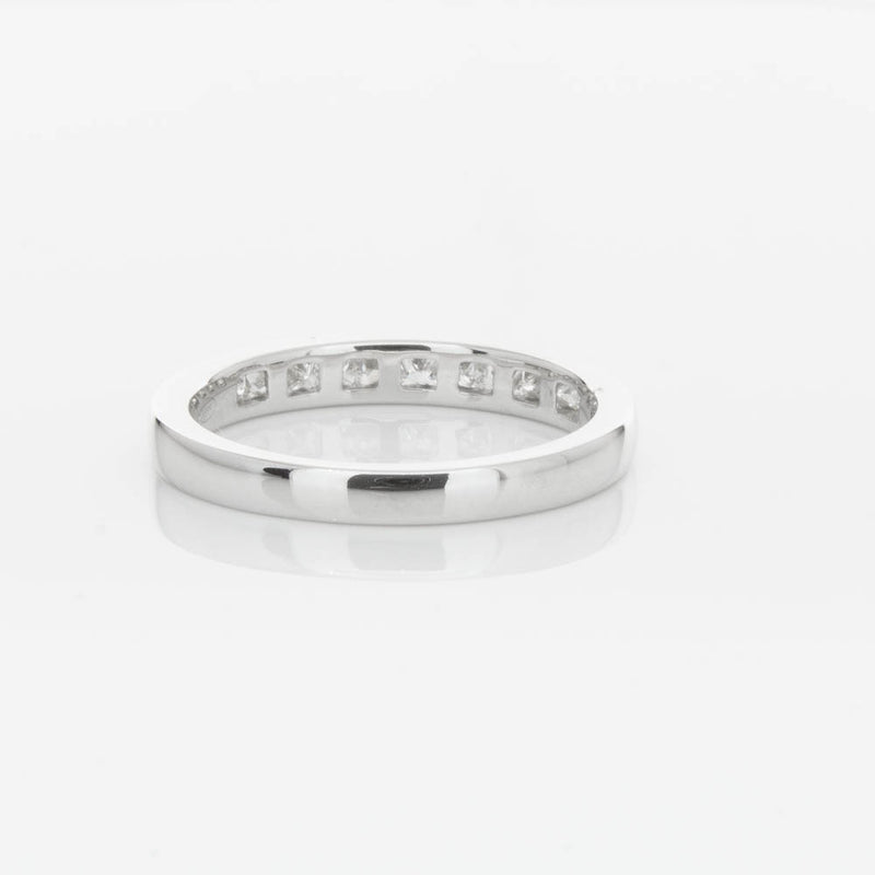 18ct White Gold .50ct Princess Cut Diamond Band-Ring-Walker & Hall
