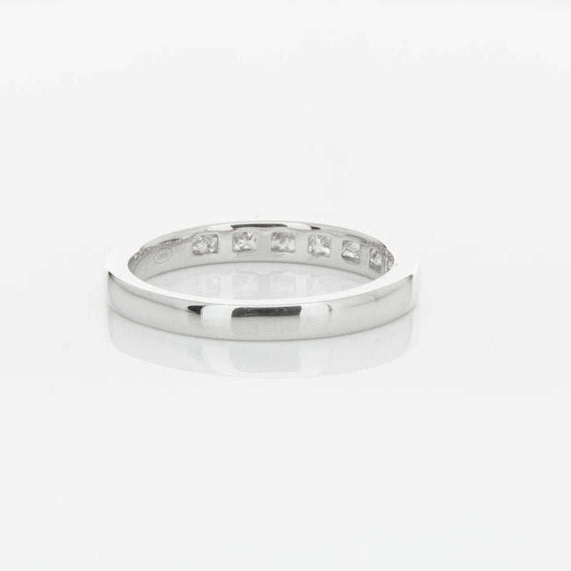 18ct White Gold .50ct Princess Cut Diamond Band-Ring-Walker & Hall