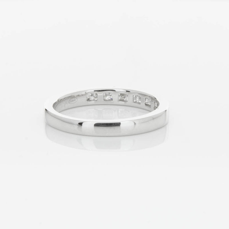 18ct White Gold .50ct Princess Cut Diamond Band-Ring-Walker & Hall