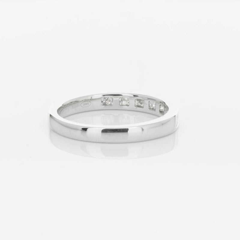 18ct White Gold .50ct Princess Cut Diamond Band-Ring-Walker & Hall