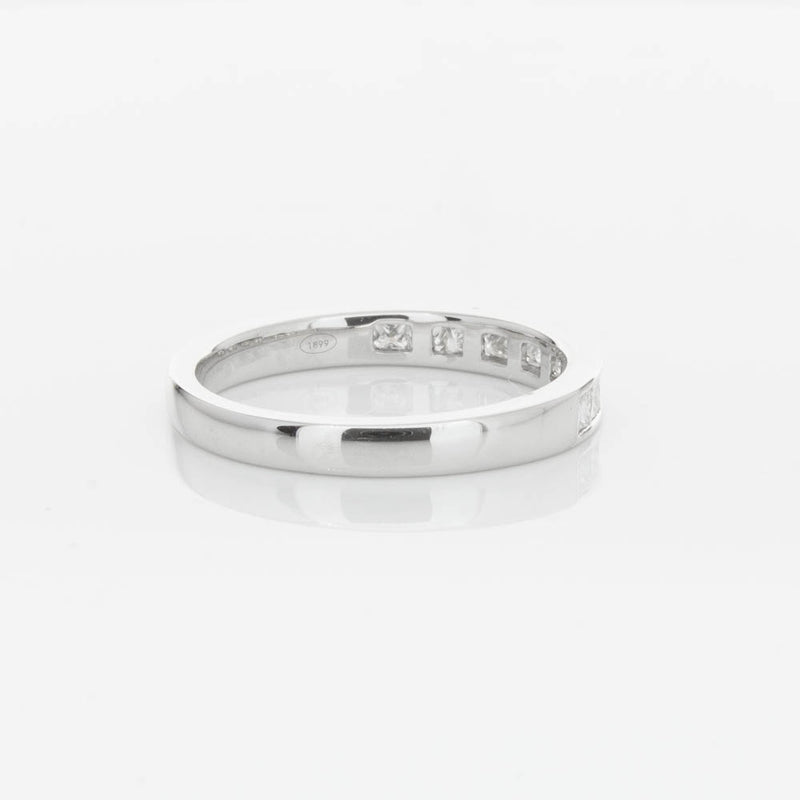 18ct White Gold .50ct Princess Cut Diamond Band-Ring-Walker & Hall