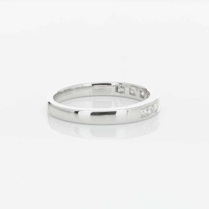 18ct White Gold .50ct Princess Cut Diamond Band-Ring-Walker & Hall