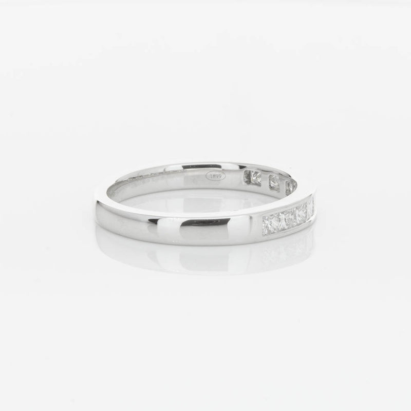 18ct White Gold .50ct Princess Cut Diamond Band-Ring-Walker & Hall