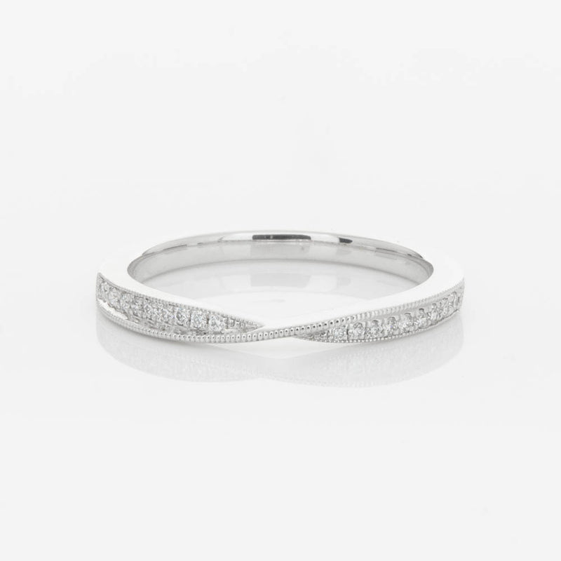 18ct White Gold .09ct Diamond Zenith Band-Ring-Walker & Hall