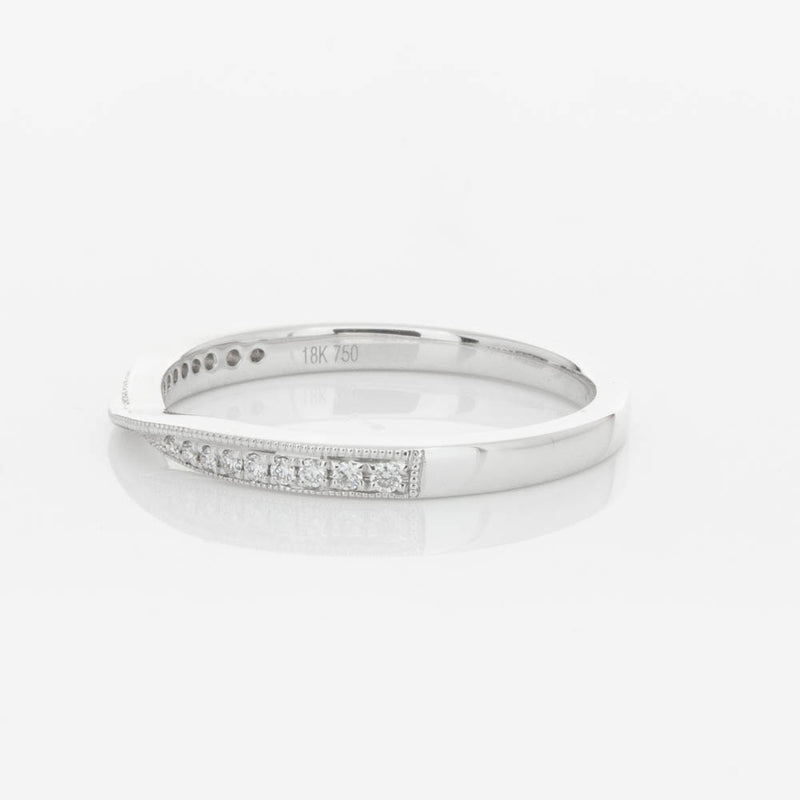 18ct White Gold .09ct Diamond Zenith Band-Ring-Walker & Hall