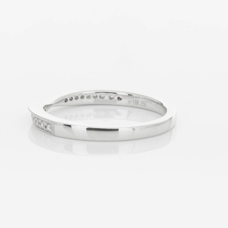 18ct White Gold .09ct Diamond Zenith Band-Ring-Walker & Hall
