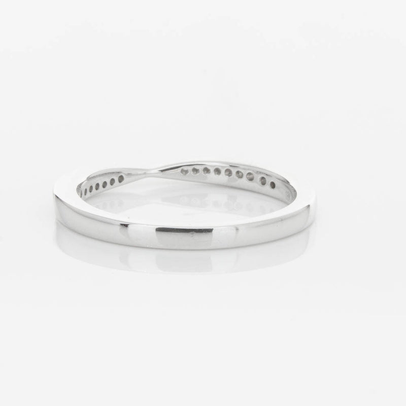 18ct White Gold .09ct Diamond Zenith Band-Ring-Walker & Hall