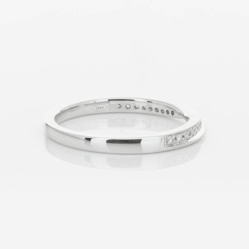 18ct White Gold .09ct Diamond Zenith Band-Ring-Walker & Hall
