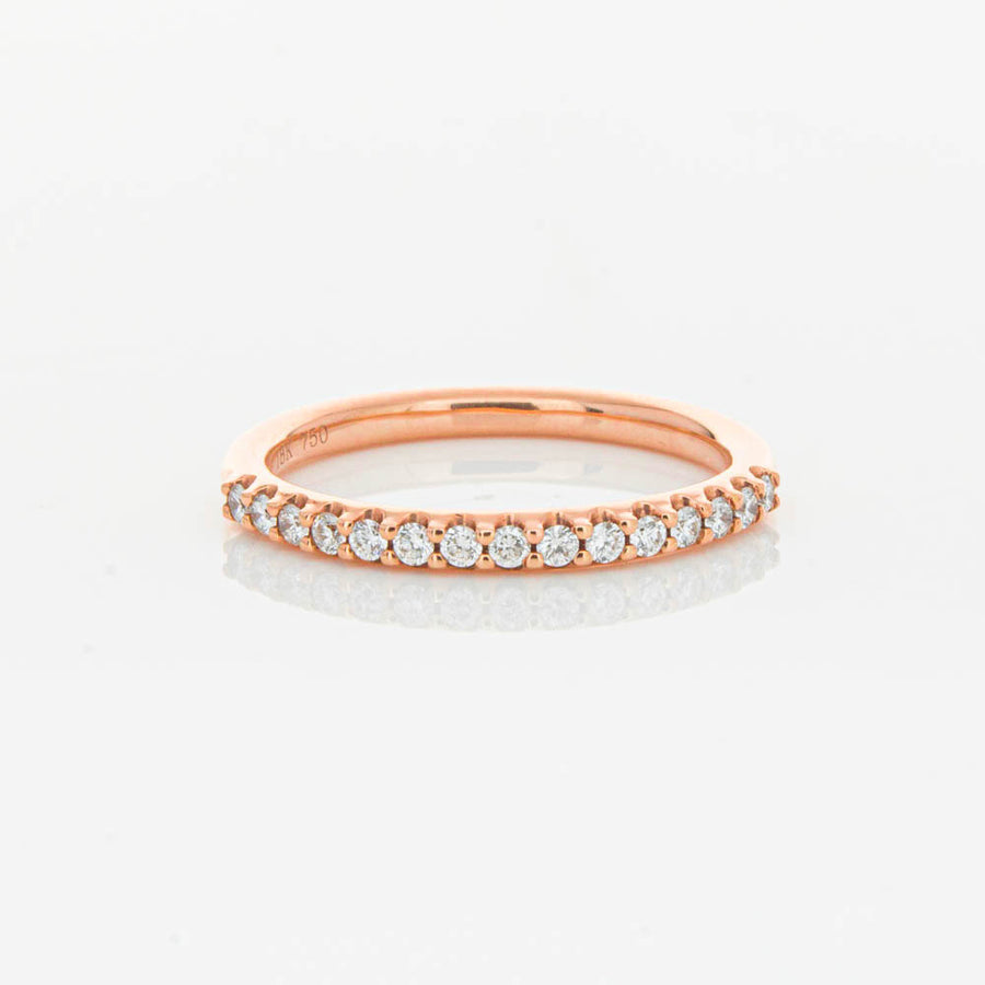 18ct Rose Gold .20ct Manhattan Diamond Band-Ring-Walker & Hall