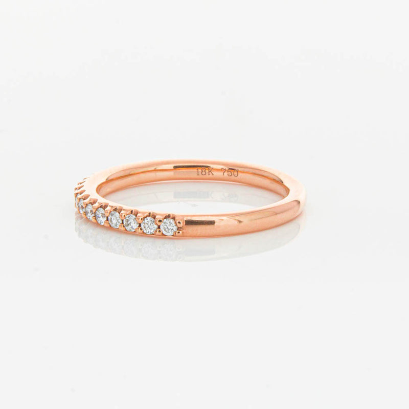 18ct Rose Gold .20ct Manhattan Diamond Band-Ring-Walker & Hall